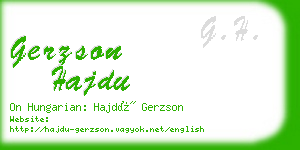 gerzson hajdu business card